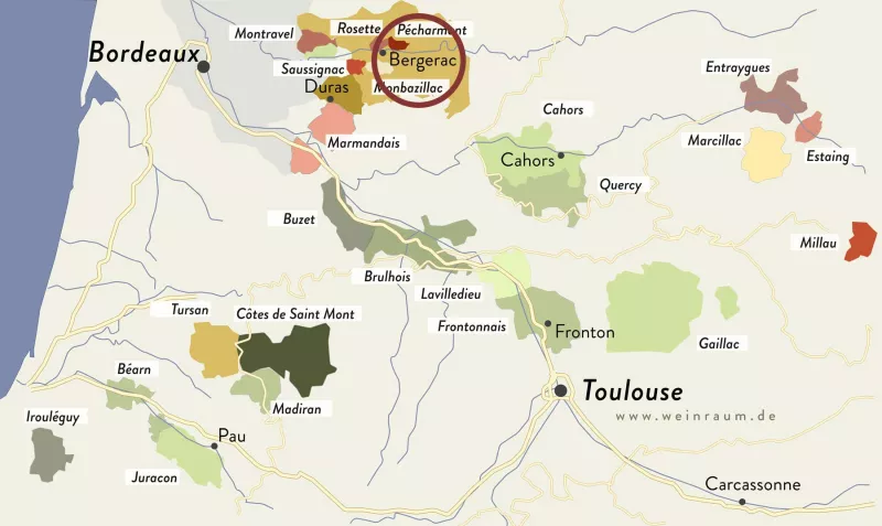 Das Bergerac ist eine der großen Appellationen im Südwesten