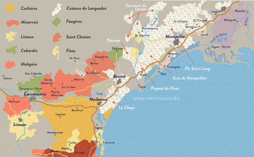 Die Appellationen im Languedoc