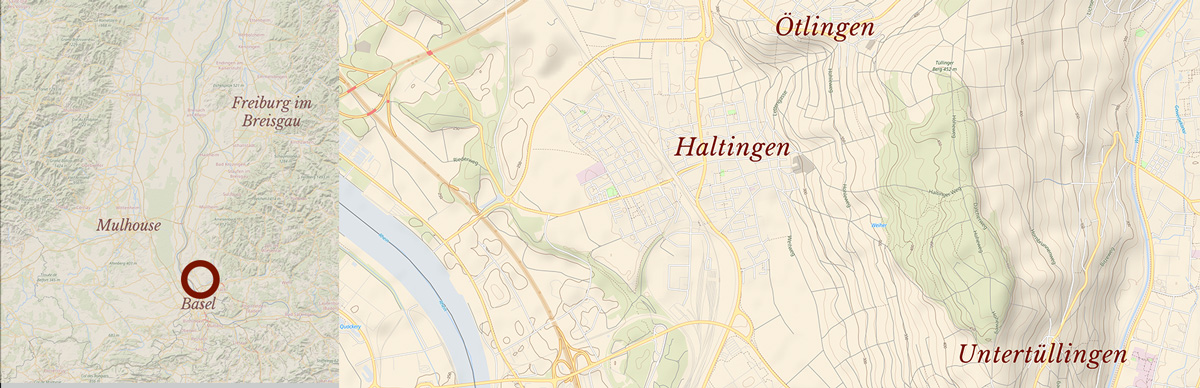 Die drei Orte der Schneider Weine: Haltingen, Ötlingen und der Tüllinger Berg