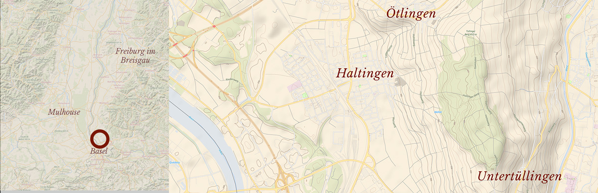 Die drei Orte der Schneider Weine: Haltingen, Ötlingen und der Tüllinger Berg