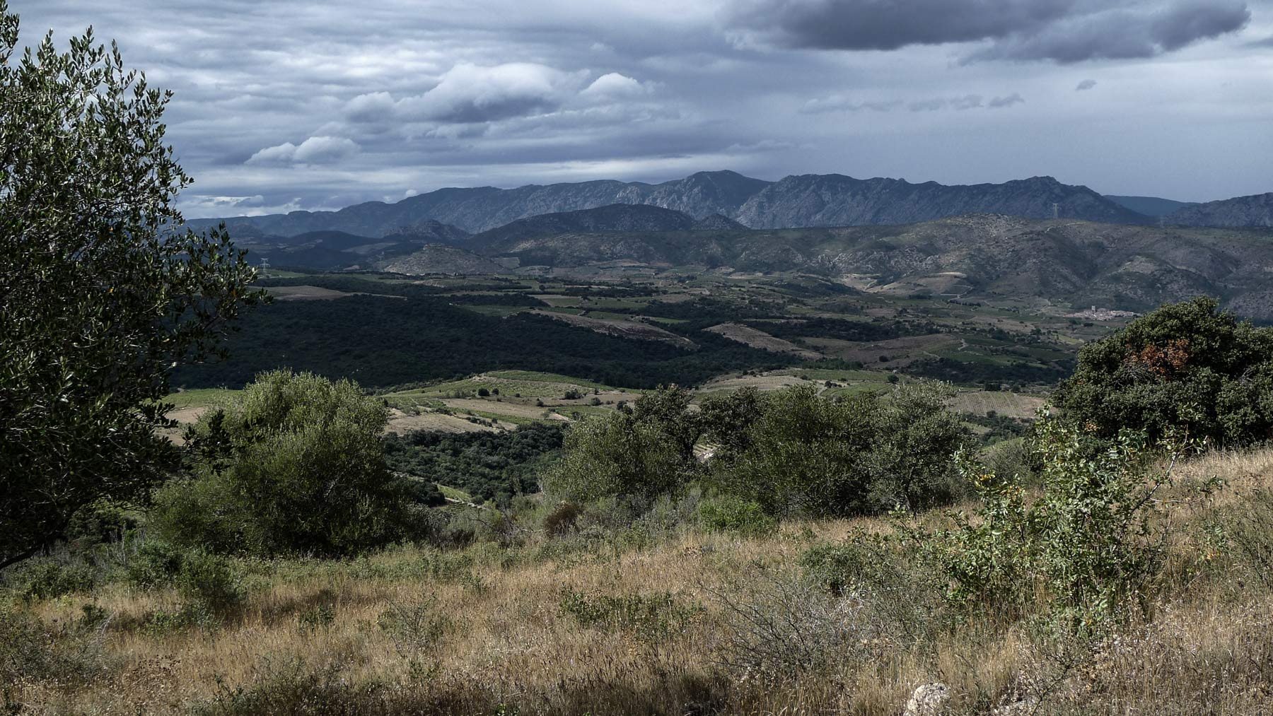 Berge und Weinberge sind Richtung spanischer Grenze oft zu finden