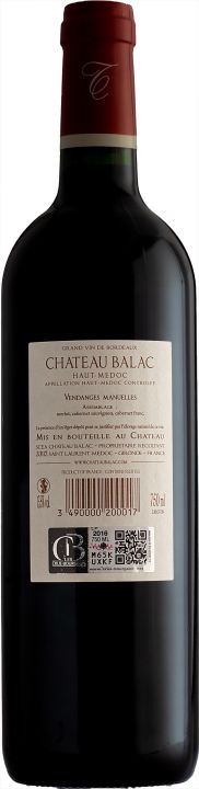 Château Balac Haut Médoc 2016
